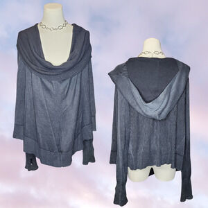 Nicholas K Sweater Oversized Draped Slouchy Thumbhole Apocalyptic Hoodie M